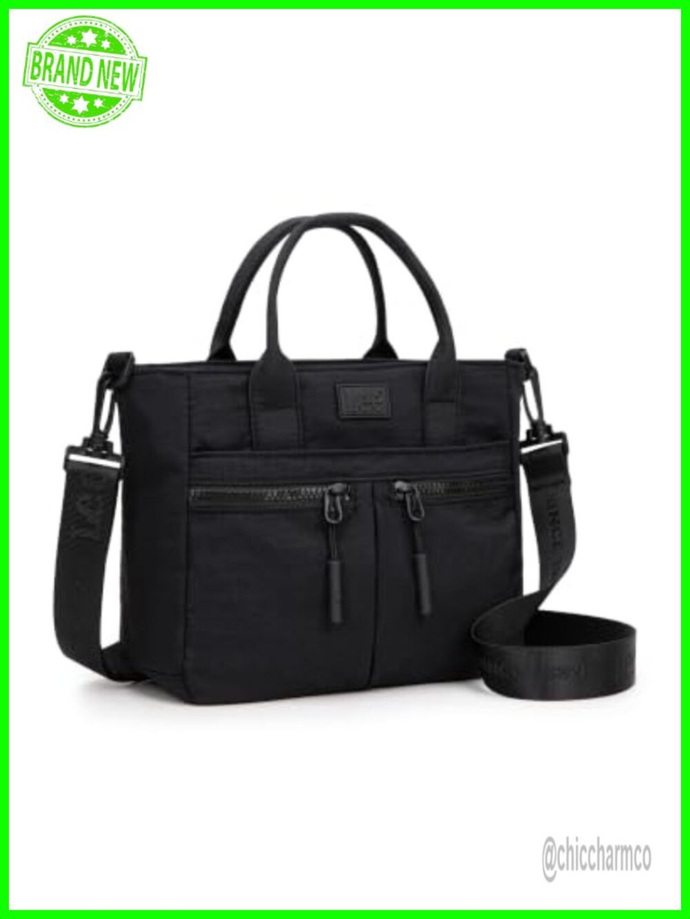 Mini Nylon Tote Bag Crossbody Purse with Zipper Multi Pocket
